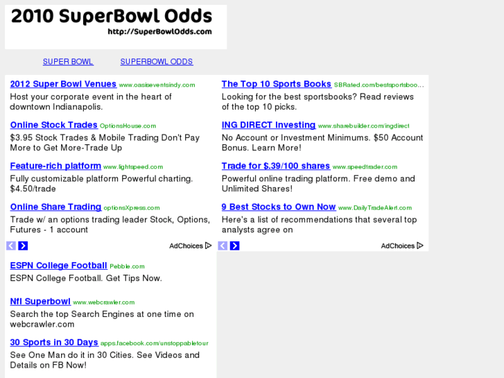 www.2010superbowlodds.com