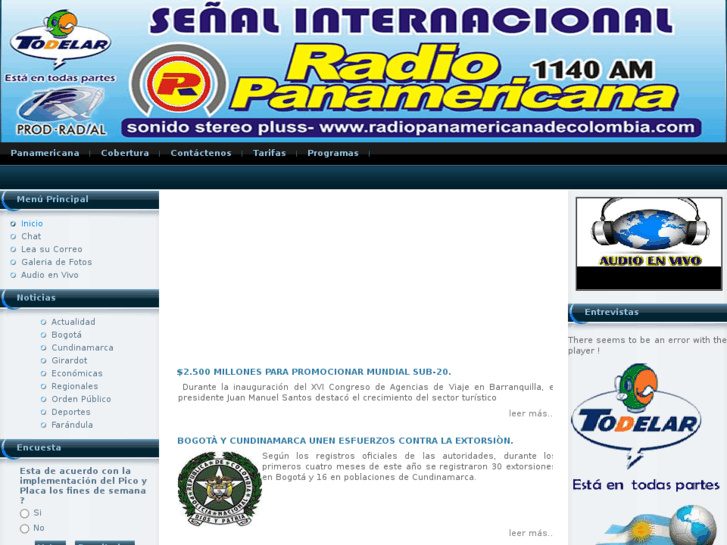 www.radiopanamericanadecolombia.com