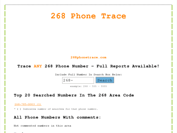 www.268phonetrace.com