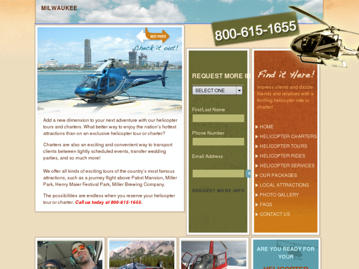 www.milwaukeehelicoptercharters.com