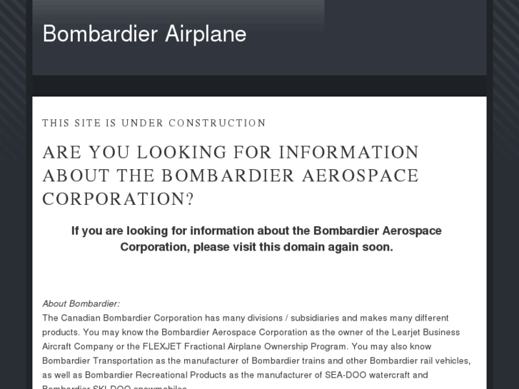 www.bombardier-airplane.com