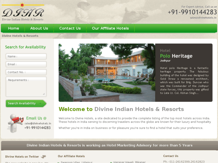 www.divinehotels.in