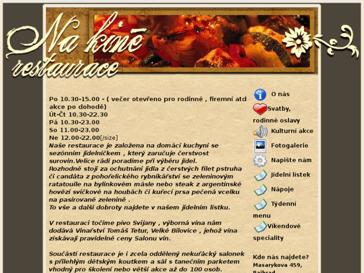 www.restauracenakine.cz