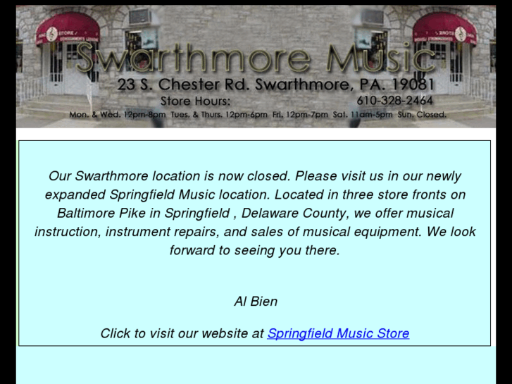 www.swarthmoremusicstore.com