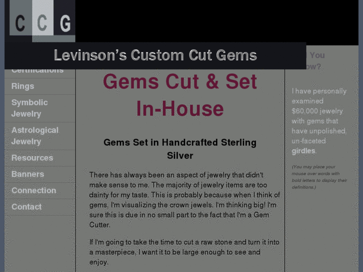 www.levinsons-custom-cut-gems.com