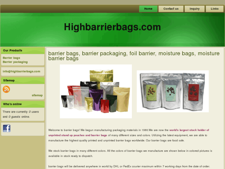 www.highbarrierbags.com