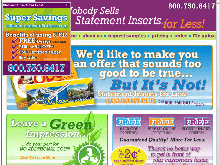 www.statementinsertsforless.com