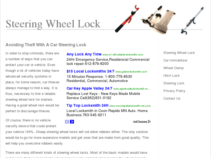 www.steeringwheellock.net