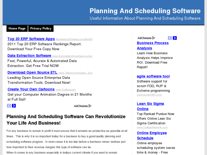 www.planningandschedulingsoftware.net