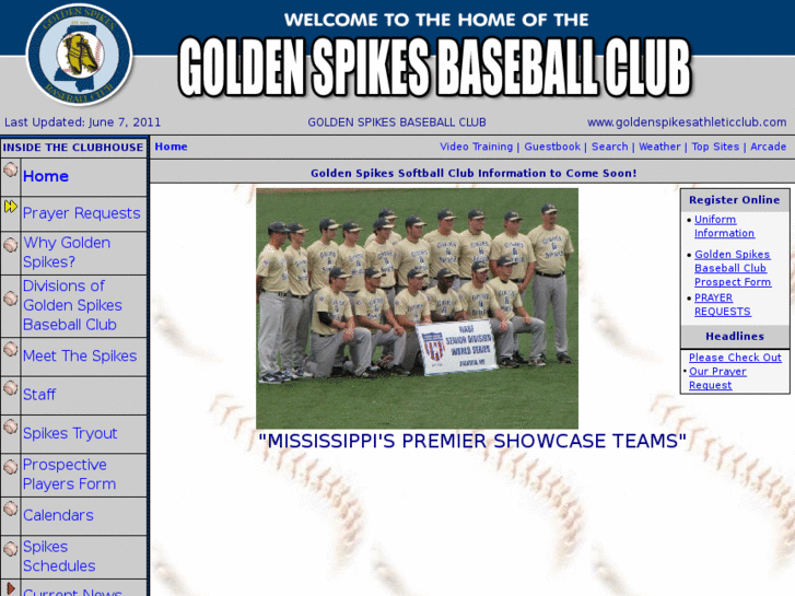 www.goldenspikesbaseballclub.com