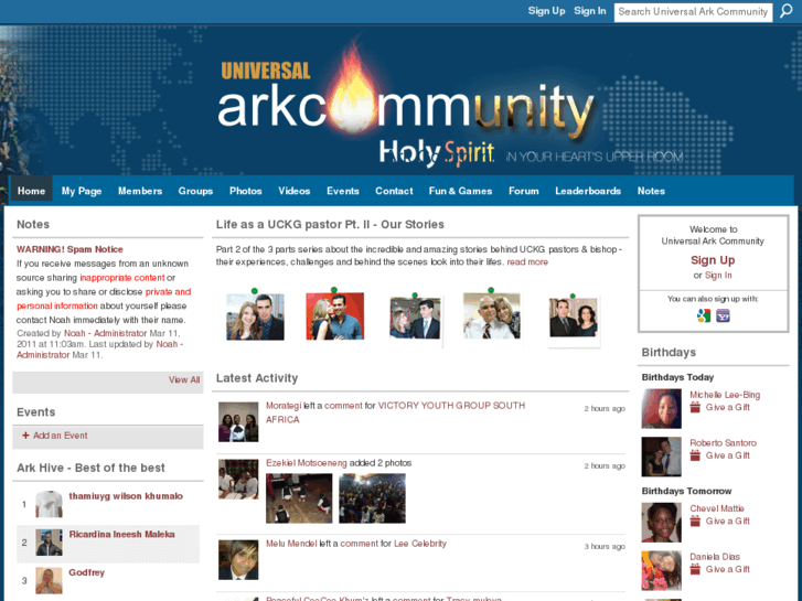 www.universalarkcommunity.com