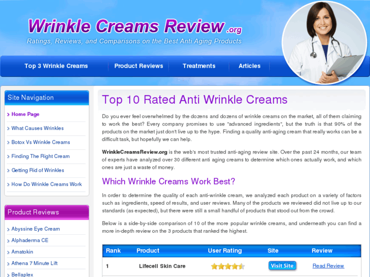 www.wrinklecreamsreview.org