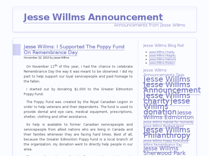 www.jessewillmsannouncement.com