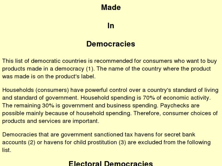 www.listofdemocraticcountries.net