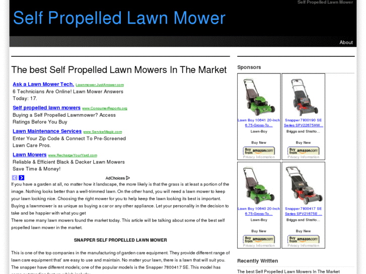 www.selfpropelled-lawnmowers.com