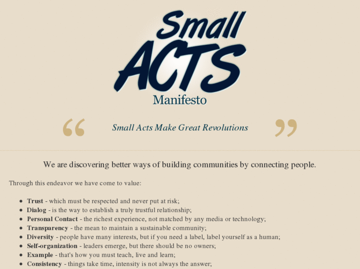 www.smallactsmanifesto.org