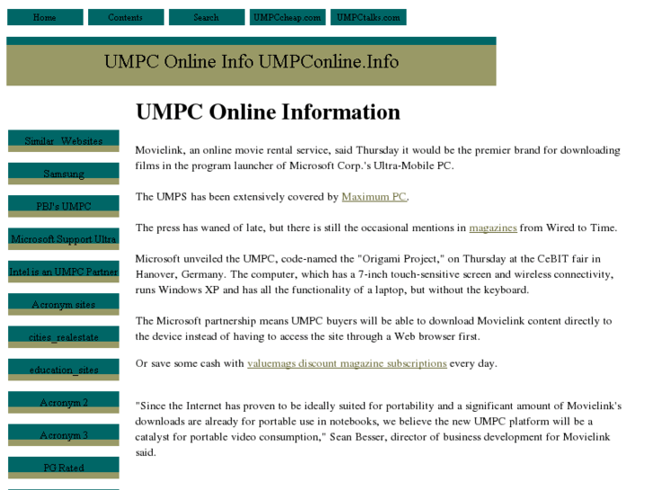 www.umpconline.info