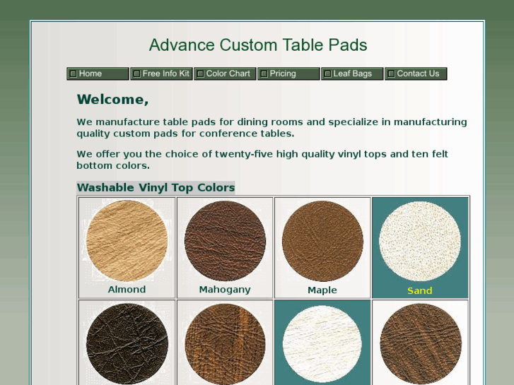 www.advancetablepads.com