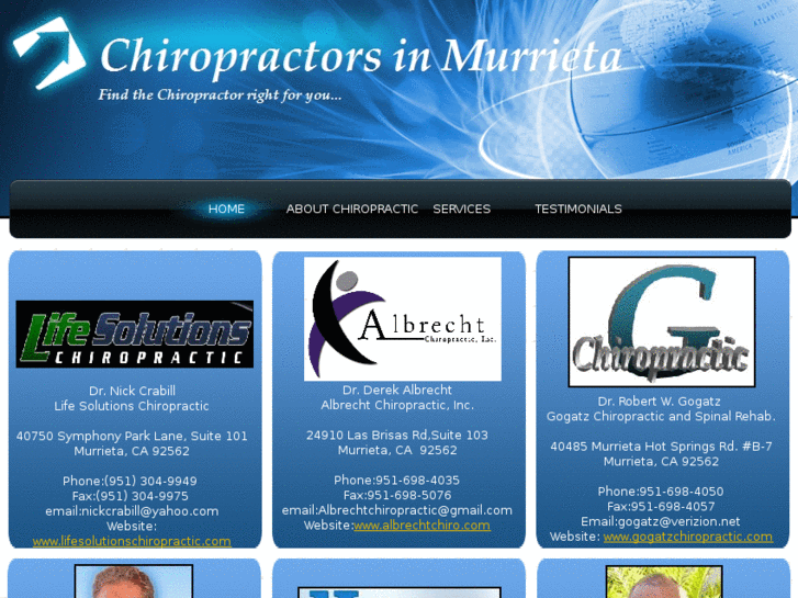 www.chiropractorsinmurrieta.com