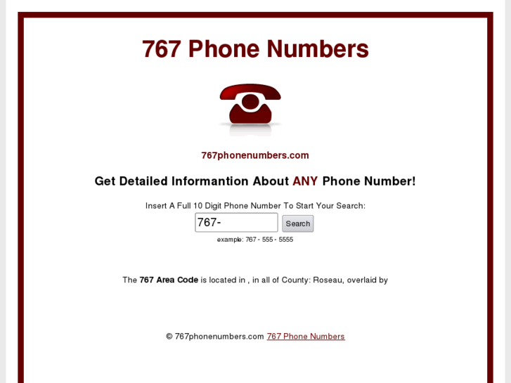 www.767phonenumbers.com