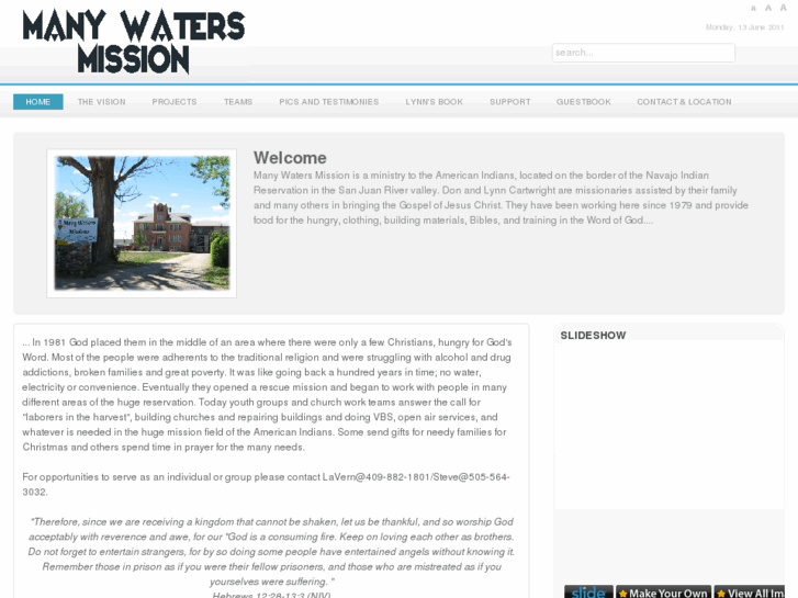 www.manywatersmission.com