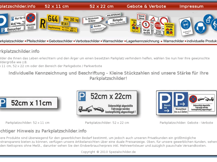 www.parkplatzschilder.info