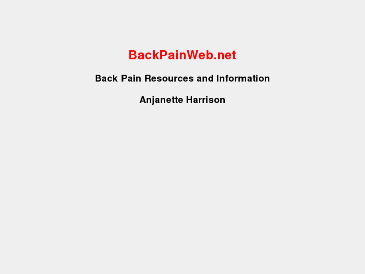 www.backpainweb.net