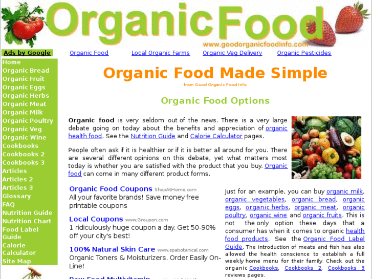 www.goodorganicfoodinfo.com