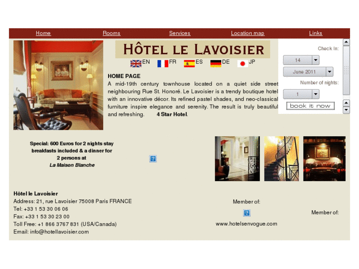 www.hotellelavoisier.com