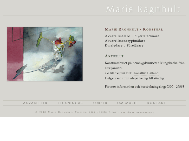 www.marie-ragnhult.se