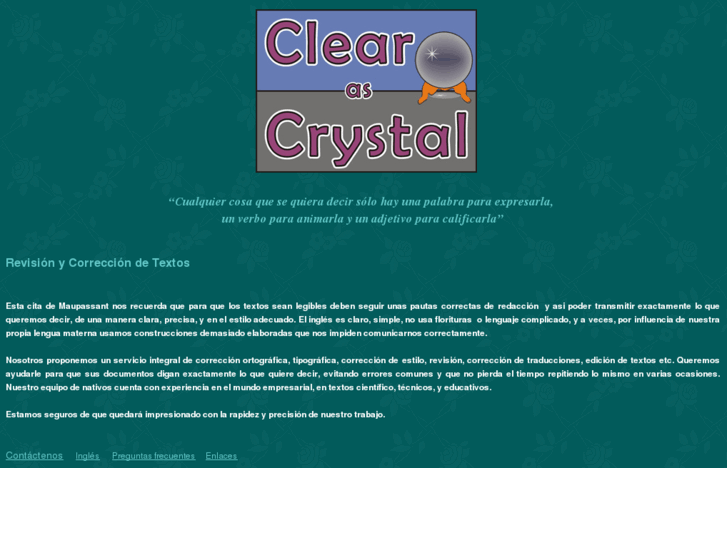 www.clearascrystal.es