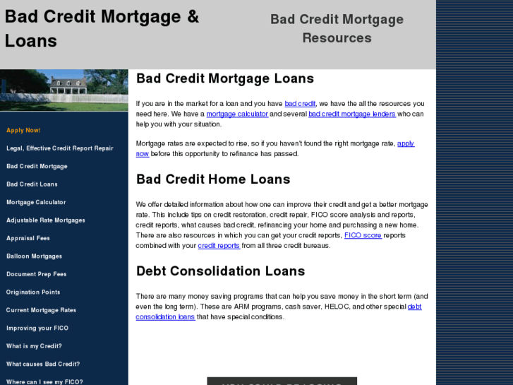 www.badcreditmortgagerate.com