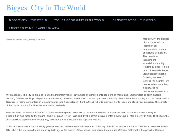 www.biggestcityintheworld.com