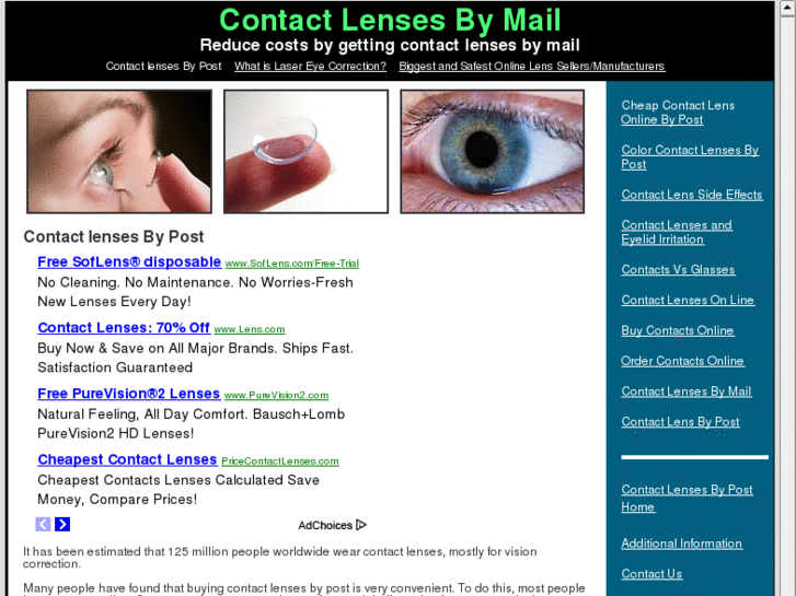 www.contactlensesbypost.net