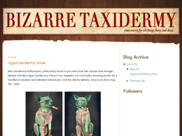 www.bizarretaxidermy.com