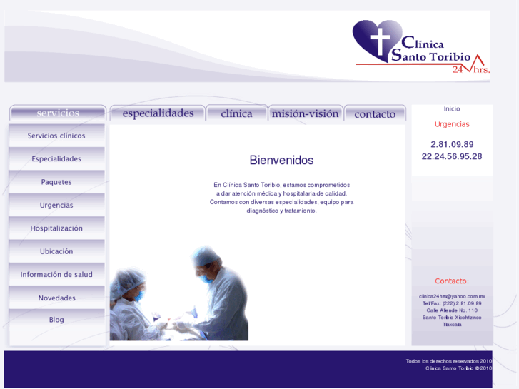 www.clinicasantotoribio.com