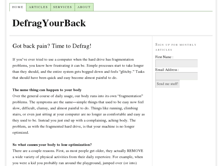 www.defragyourback.com