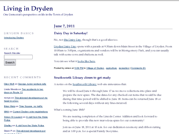 www.livingindryden.com