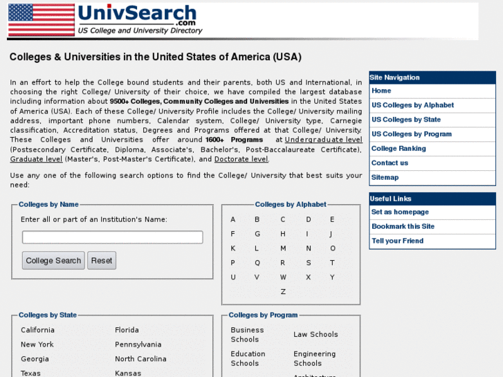 www.univsearch.com