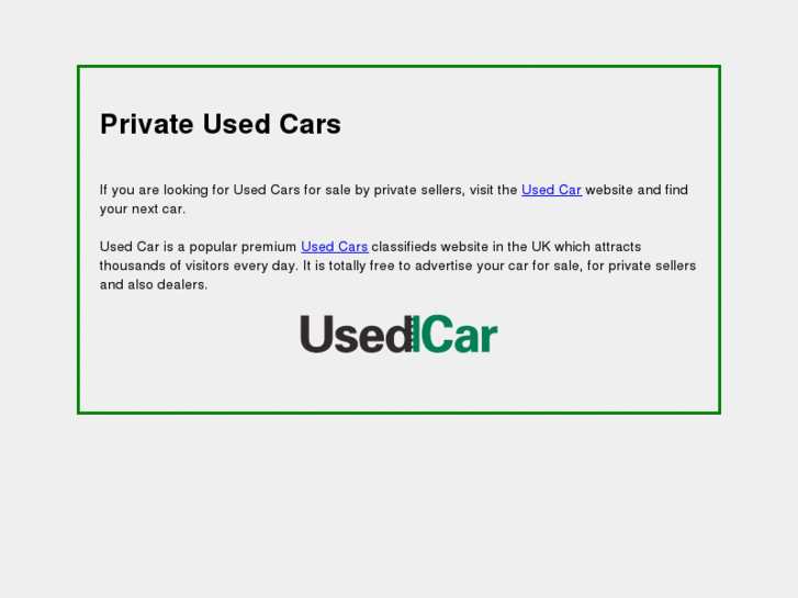 www.privateusedcars.co.uk