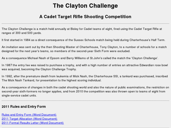 www.claytonchallenge.co.uk