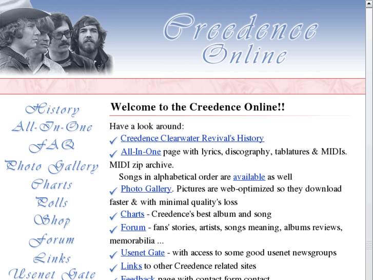 www.creedence-online.net