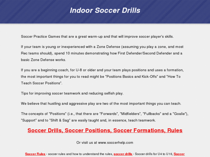 www.indoorsoccerdrills.org