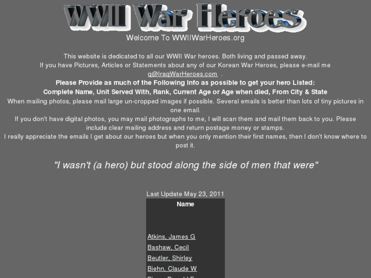 www.wwiiwarheroes.org