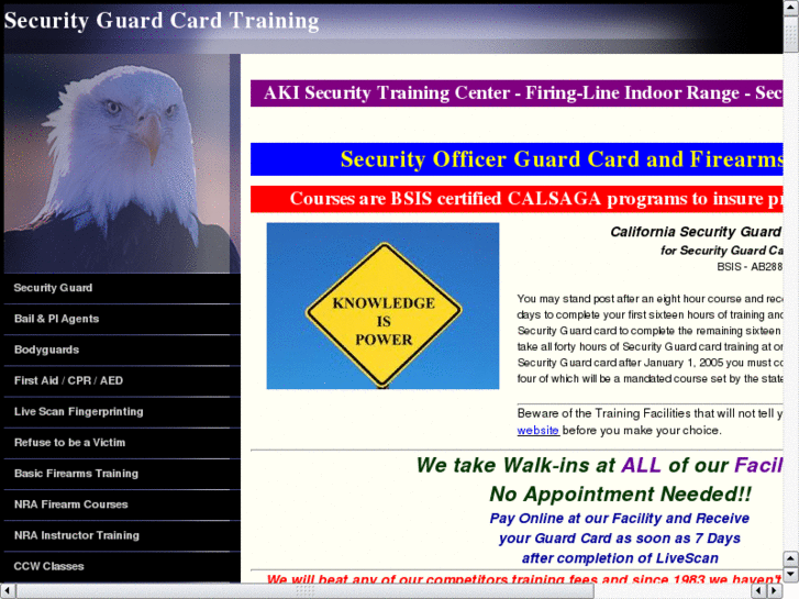 www.californiasecurityguardtraining.org