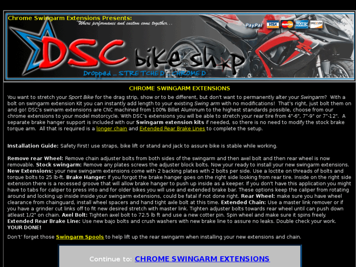 www.chromeswingarmextensions.com