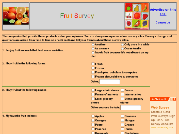 www.fruitsurvey.com