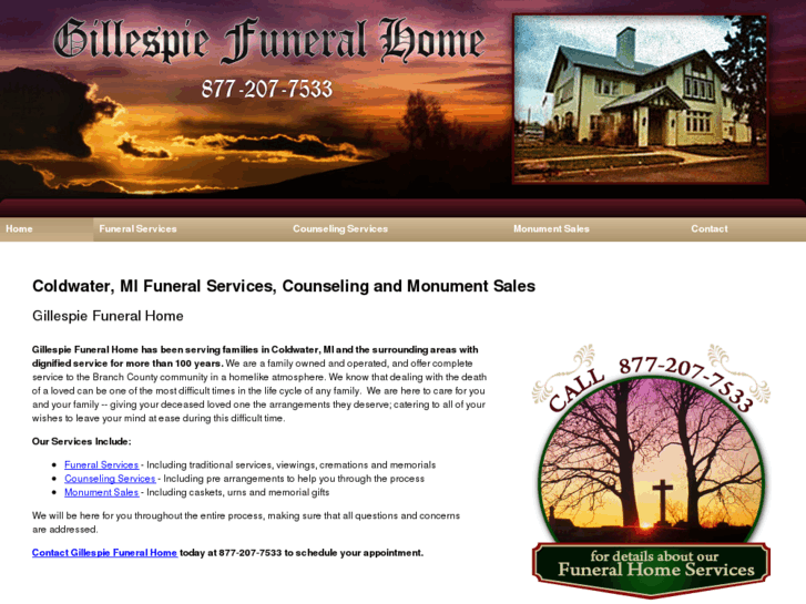 www.gillespiefuneralhome.net