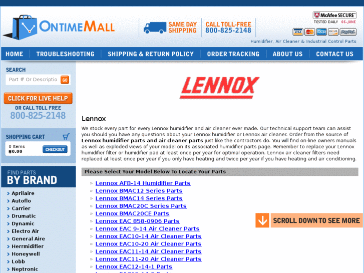 www.lennoxhumidifierparts.com