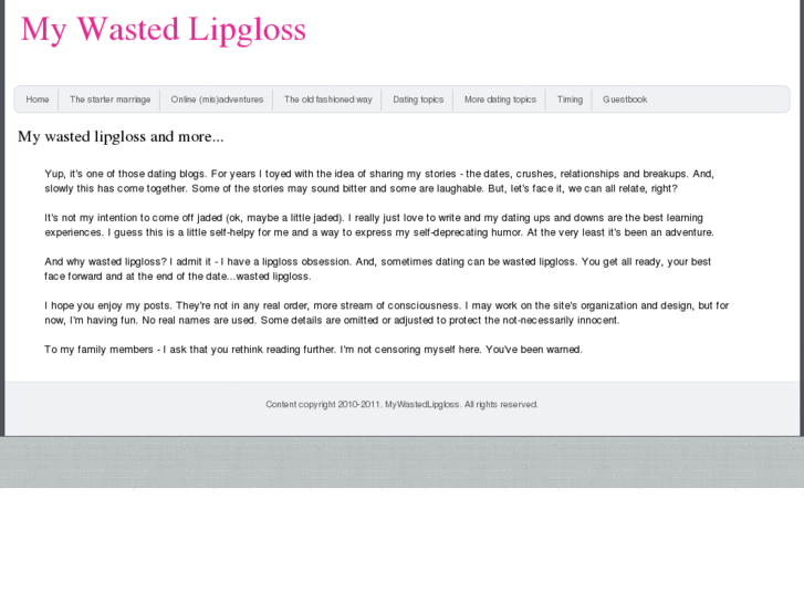 www.mywastedlipgloss.com